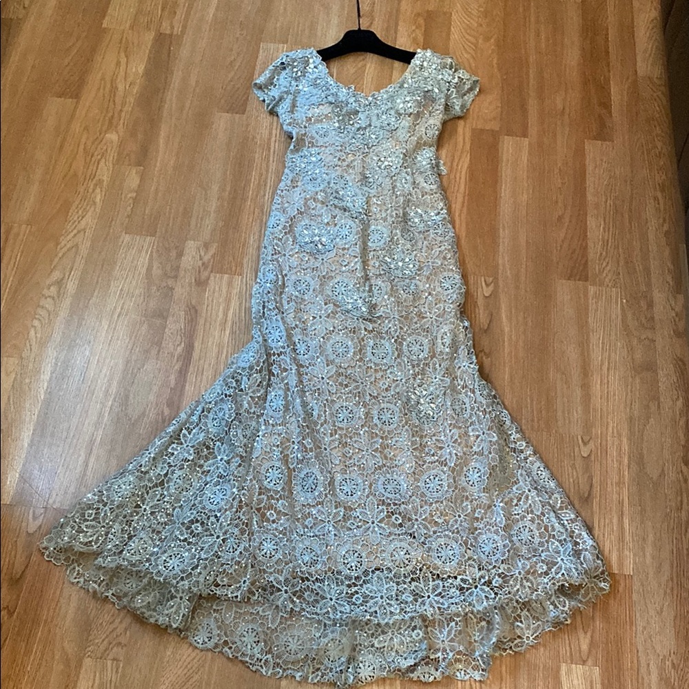 Elegant Lace Evening Gown